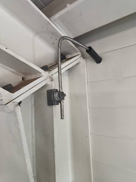 Uchwyt konstrukcja – drut (na felc), ocynk ogniowy