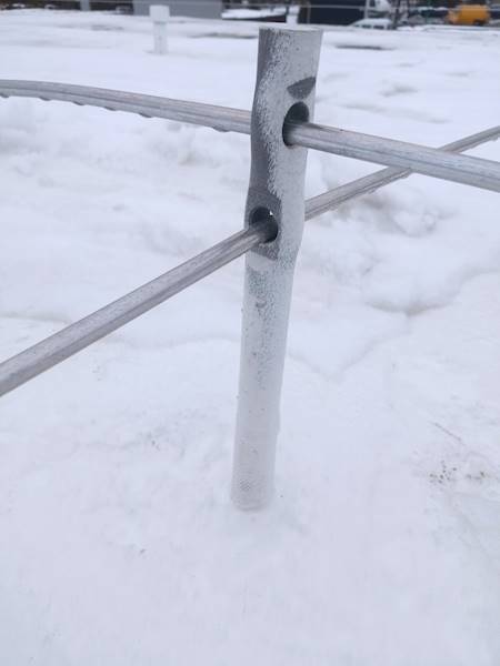 Uchwyt do naciągów wbijany, podwójny 40cm