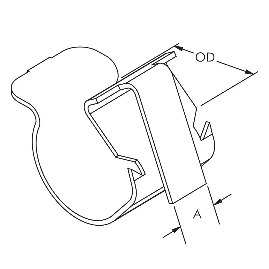 Podpora zacisk drutu do blachy HSC 7-8mm