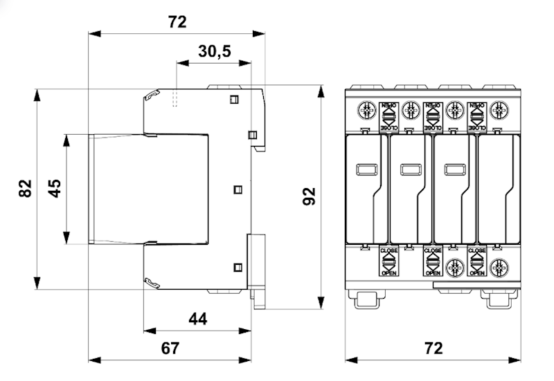 DA-275 V/3+1 Ogranicznik przepięć SALTEK