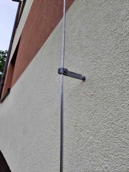 Podpora zwodu do ściany, gwint 25cm, ocynk ogniowy