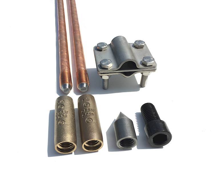 Uziom 12m komplet uziemiający MIEDZIOWANY+ osprzęt