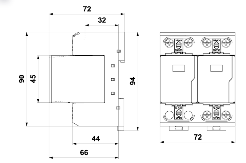 FLP-B+C MAXI V/2 Ogranicznik przepięć SALTEK