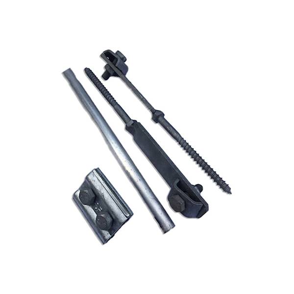 Komplet odgromowy komina h-1,5m aluminium / ocynk ogniowy