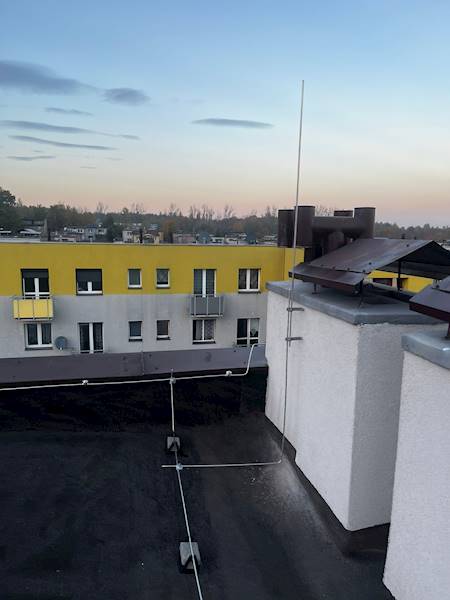 Komplet odgromowy komina h-1,5m aluminium / ocynk ogniowy