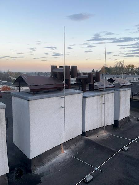Komplet odgromowy komina h-1,5m aluminium / ocynk ogniowy