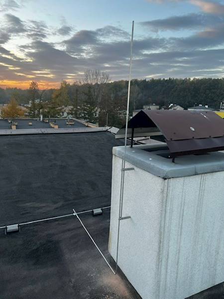Komplet odgromowy komina h-1,5m aluminium / ocynk ogniowy