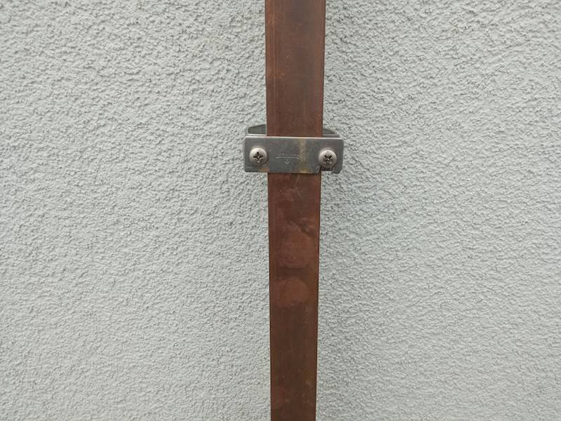 Uchwyt bednarki do ściany l-300mm, stal nierdzewna A2