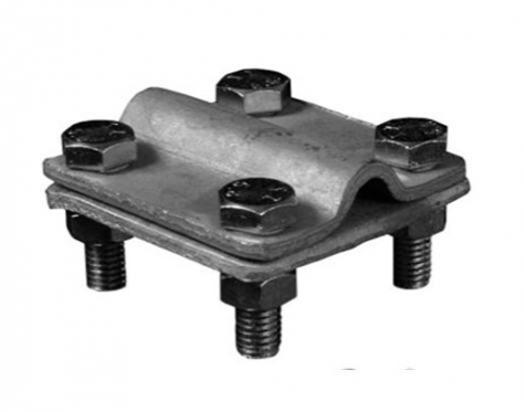 Złącze krzyżowe bednarka-drut, 4xM8, ocynk ogniowy (max bednarka 40mm)