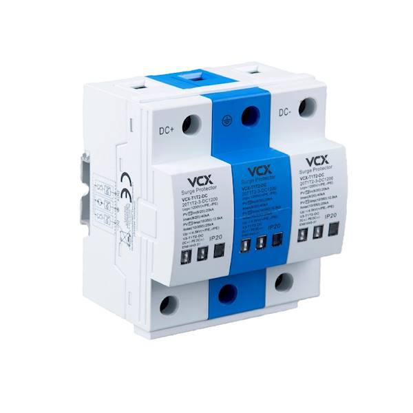 Ogranicznik przepięć fotowoltaiczny DC klasy T1T2 (B+C) 3P 1200V 25kA GDT