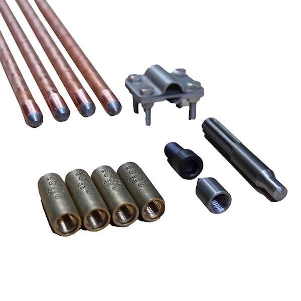 Uziom 3/4'' 3m komplet miedziowany+ osprzęt + pobijak SDSMAX