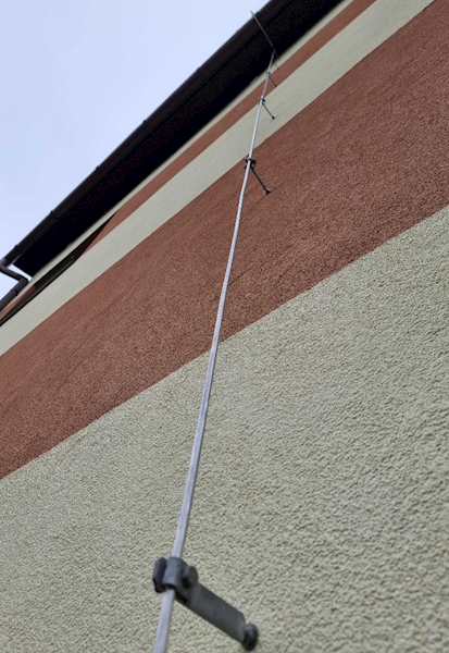 Podpora zwodu do ściany gwint 10cm, czarna