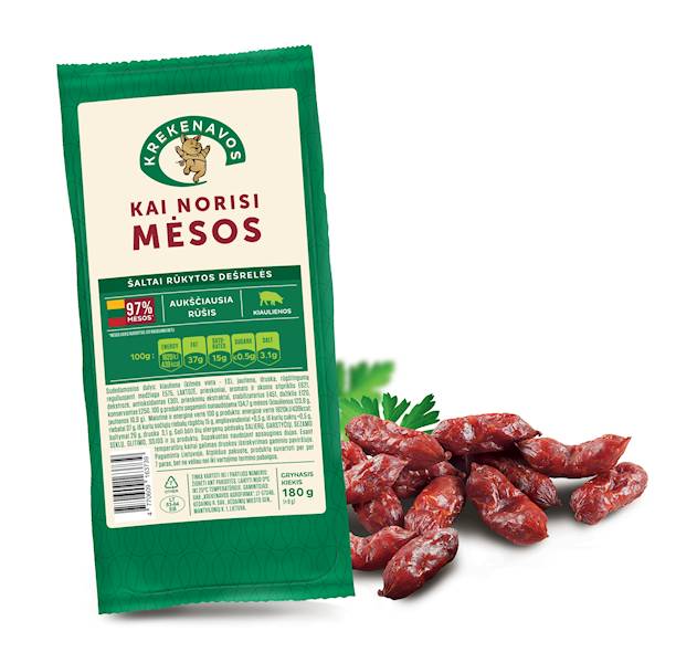 Kiełbaski wędzone na zimno 180g