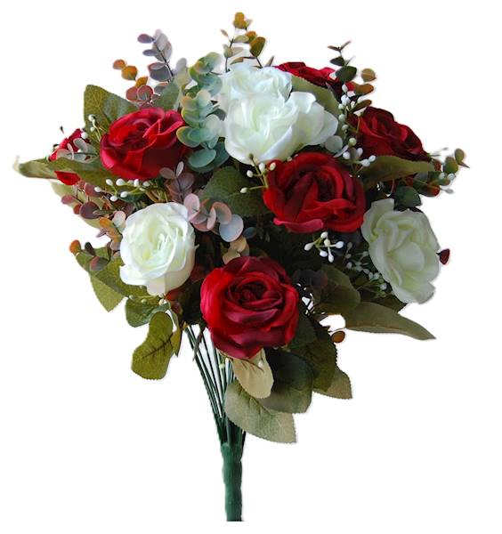 Bukiet róż+eukaliptus x28, D9