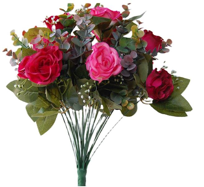 Bukiet róż+eukaliptus x28, D9