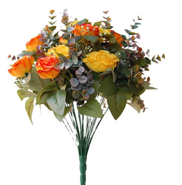 Bukiet róż+eukaliptus x28, D9