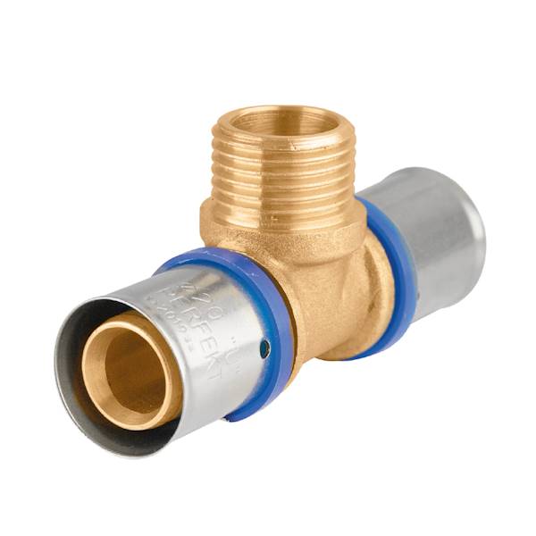 A.739 Trójnik zapr.Gz 20x1/2"