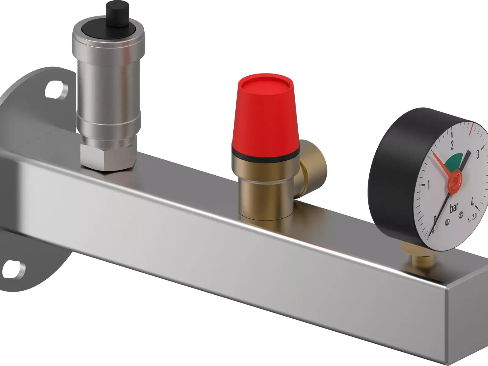 Grupa bezp. C.O. INOX 3 Bar Uponor Fluvia