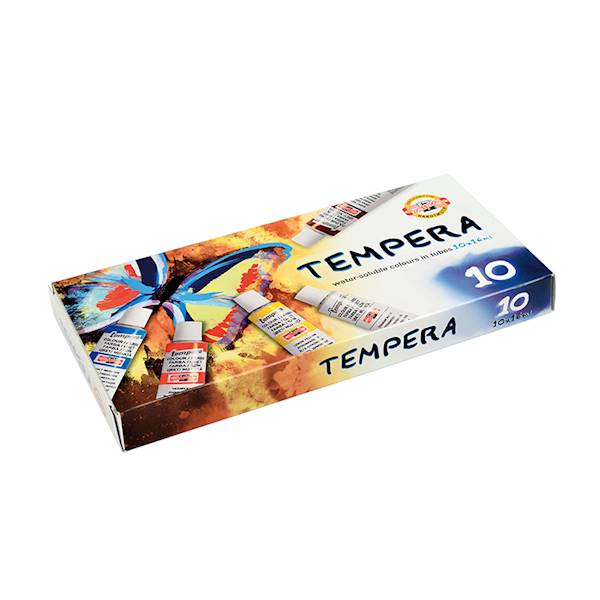 ZASTAW FARB TEMPERA 10X16ML KIN