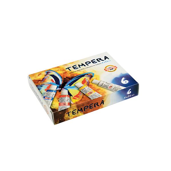 ZESTAW FARB TEMPERA 6X16ML KIN