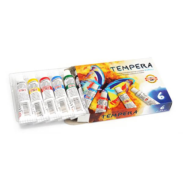ZESTAW FARB TEMPERA 6X16ML KIN