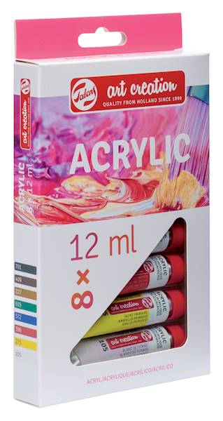 ZESTAW FARB AKRYLOWYCH AC 8X12 ML TALENS
