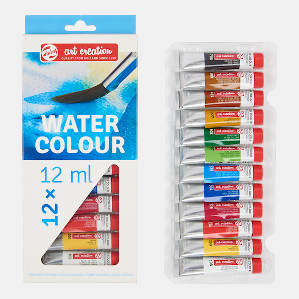 ZESTAW FARB WATERCOLOUR 12X12 ML TALENS