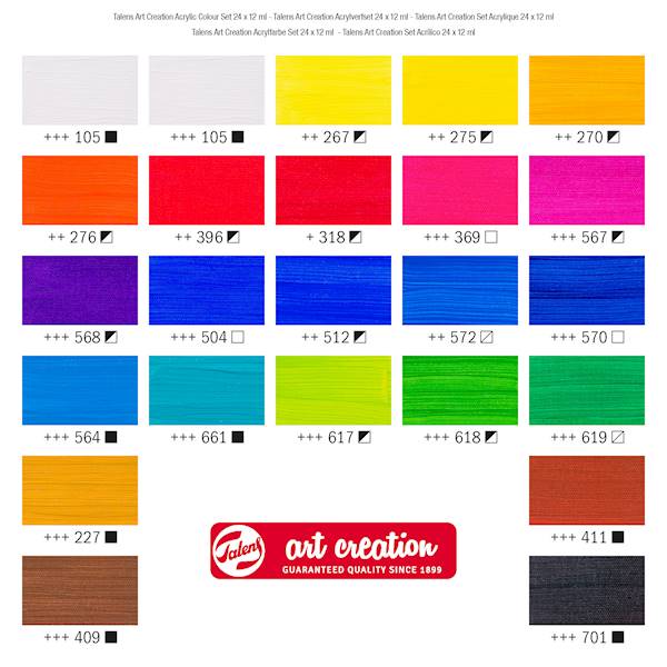 ZESTAW FARB ACRYLIC 24X12 ML TALENS