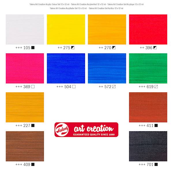 ZESTAW FARB ACRYLIC 12X12 ML TALENS