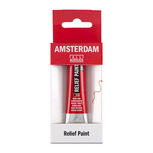 RELIEF PAINT AMSTERDAM 302 DEEP RED 20 ML TALENS