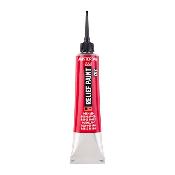 RELIEF PAINT AMSTERDAM 302 DEEP RED 20 ML TALENS