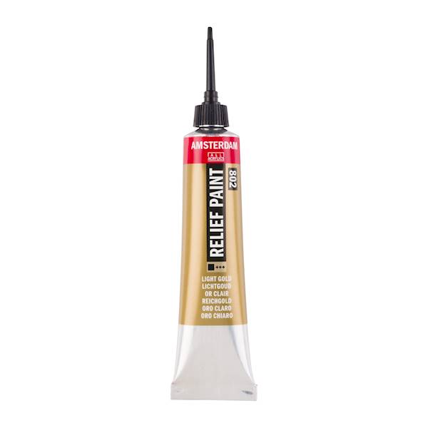 RELIEF PAINT AMSTERDAM 802 LIGHT GOLD 20 ML TALENS