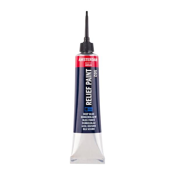 RELIEF PAINT AMSTERDAM 502 DEEP BLUE 20 ML TALENS