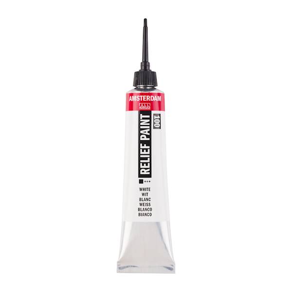 RELIEF PAINT AMSTERDAM 100 WHITE 20 ML TALENS