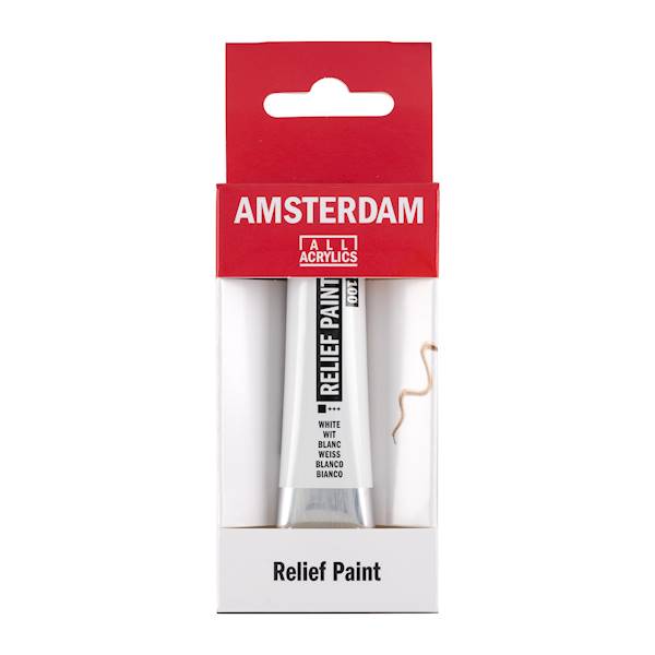 RELIEF PAINT AMSTERDAM 100 WHITE 20 ML TALENS