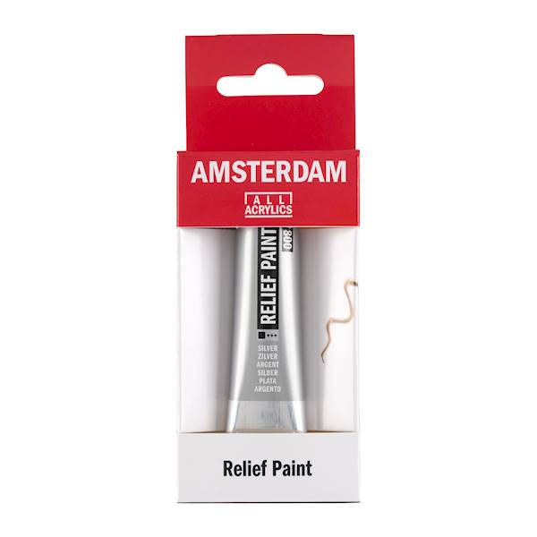 RELIEF PAINT AMSTERDAM 008 silver 20 ML TALENS