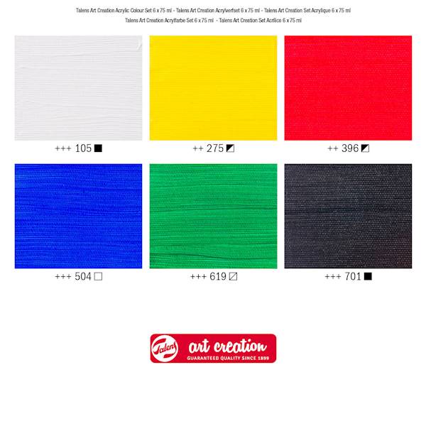 ZESTAW FARB AKRYLOWYCH AC 6X75 ML TALENS