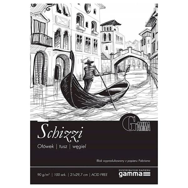 BLOK SCHIZZI NA SPIRALI 90g 21X29,7 GAMMA