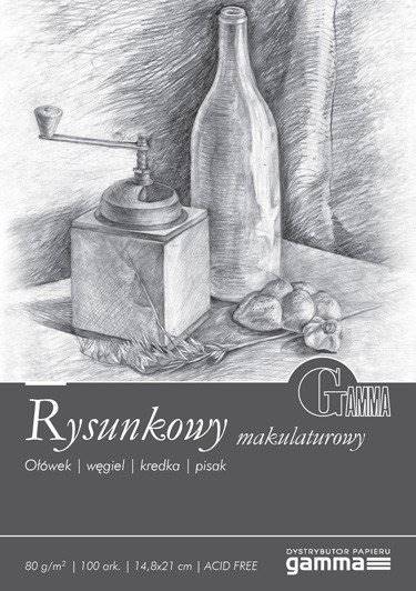 BLOK RYSUNKOWY MAKULATUROWY 80g 21X29,7 GAMMA