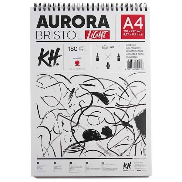 BLOK NA SPIRALI BRISTOL LIGHT180g A4 