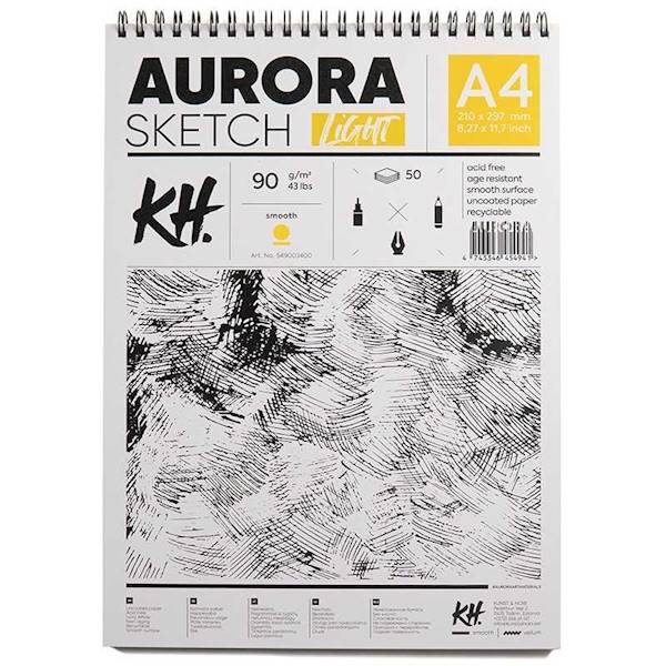 SZKICOWNIK AURORA LIGHT A4 NA SPIRALI 90g