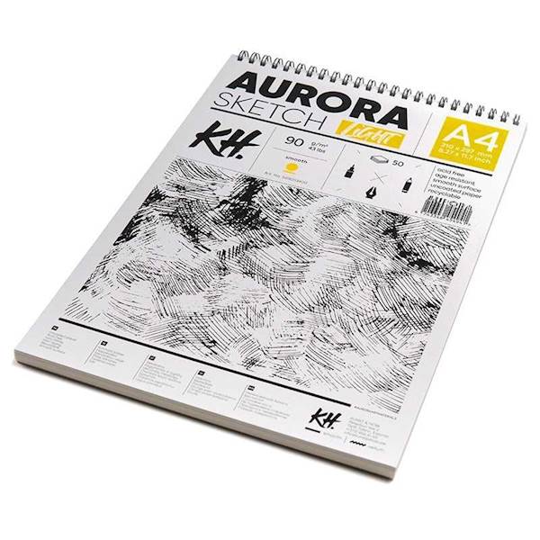 SZKICOWNIK AURORA LIGHT A4 NA SPIRALI 90g