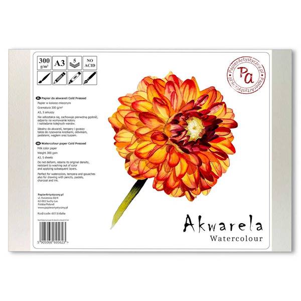 PAPIER DO AKWARELI DALIA 300 G A3 5 SZT