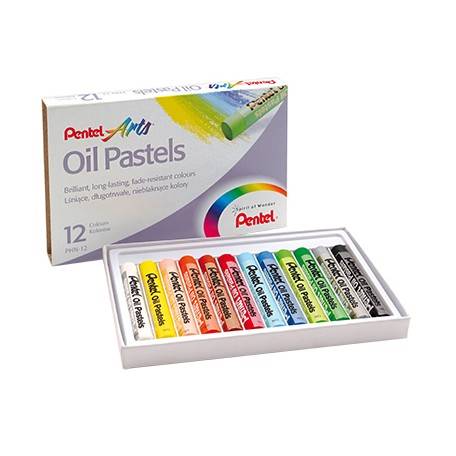 PASTELE OLEJNE 12 KOLORÓW PENTEL