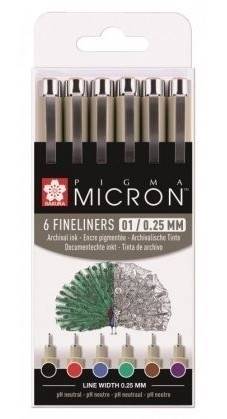 PIGMA MICRON ZESTAW 01 BASIC SET 6 SZT 