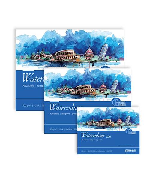 Blok do farb akwarelowych GAMMA Watercolour 24x32 cm 300g 10 arkuszy