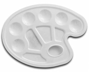 PALETA MALARSKA NIKI 4 PLASTIKOWA BIAŁA