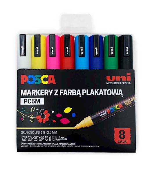 ZESTAW MARKERÓW POSCA 8 KOLORÓW 194513