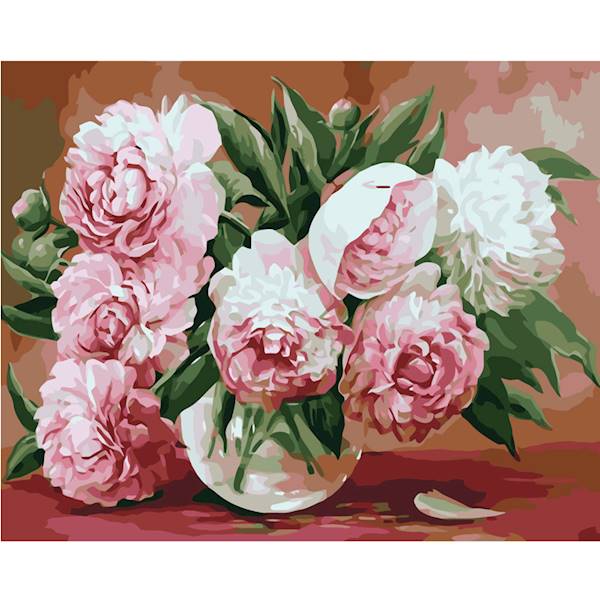 MALOWANIE PO NUMERACH PIWONIE