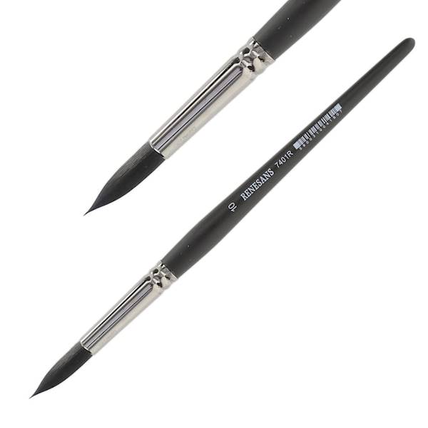 PĘDZEL CZARNY OKRĄGŁY 7401R 10 RENESANS